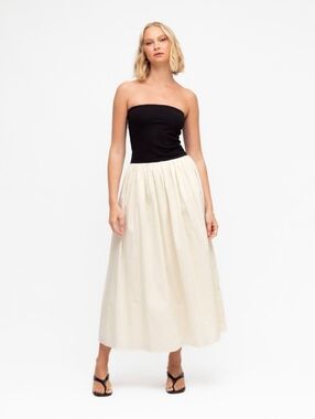 Paper Heart NWT Womens Strapless Maxi Dress  Size M Balletcore Euro Summer Dance